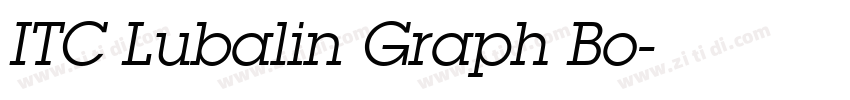 ITC Lubalin Graph Bo字体转换
